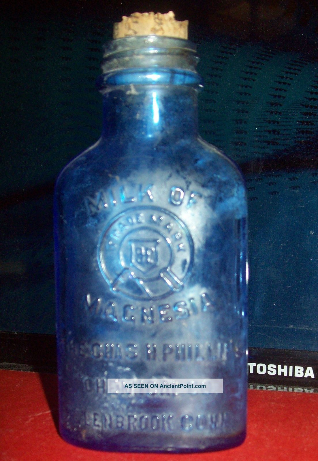 Antique milk of magnesia bottle