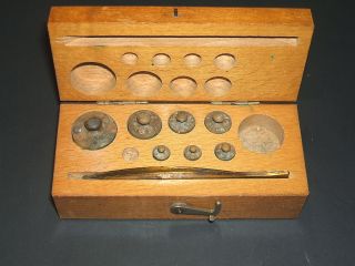 Antique Analitical Balance Weights The Michigan Drug Co photo