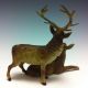 Vienna White Metal Cold Painted Stag And Doe Metalware photo 2