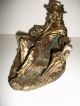Italy Signed Bronze Statue Of A Hobo Sitting On A Park Bench Airing His Feet Metalware photo 2