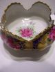 Antique Nippon Noritake Gold Beaded Porcelain Rose Footed Scalloped Bowl Bowls photo 1
