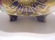 Antique Nippon Noritake Gold Beaded Porcelain Rose Footed Scalloped Bowl Bowls photo 4