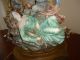 Pair Of Exquisite Antique Porcelain Figurine Lamps Figurines photo 6