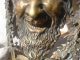 19c Bronze Mythological Satyr/bacchus/devil/demon Mask Metalware photo 8