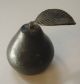 Antique Bronze Pear Sculpture - Life Size - Old Patina - Vintage Fruit Paperweight Metalware photo 1