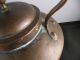 Antique French Large Copper Kettle,  Great Patina,  Old,  Hand Made,  11 