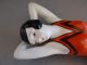 Antique Lady Bathing Doll Art Deco Germany Goebel Signed Hand Painted Figurines photo 3