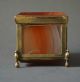 Splendid 19th Century Brown Agate Box 17th Century Chest Gilt Brass Other photo 2
