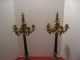 Rare Pair Of Antique French Empire Bronze 6 Candle Candelabra Metalware photo 9