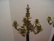 Rare Pair Of Antique French Empire Bronze 6 Candle Candelabra Metalware photo 11
