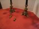 Rare Pair Of Antique French Empire Bronze 6 Candle Candelabra Metalware photo 5