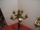 Rare Pair Of Antique French Empire Bronze 6 Candle Candelabra Metalware photo 7