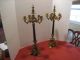 Rare Pair Of Antique French Empire Bronze 6 Candle Candelabra Metalware photo 8