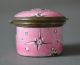 Elegant 18th Century French Box Pink Enamel On Metal Flowers Other photo 4