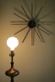 Mid Century Danish Modern Walnut & Brass Table Lamp Eames Space Age Laurel Era Lamps photo 3