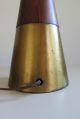 Mid Century Danish Modern Walnut & Brass Table Lamp Eames Space Age Laurel Era Lamps photo 6