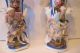 Old Paris Pair Antique Very Large Vases,  Decorated With Bisque Figures,  Flowers. Vases photo 10