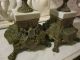 Pr Antique Bronze/marble Victorian Candelabras Garniture For Mantel Clock 7 Lgt Metalware photo 5