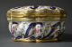 Large Sevres? French 19th Century Gilt Polychrome Porcelain Box Brass Flowers Boxes photo 3