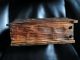 Rustic Carved Hinged Wood Box W/lid Metalware photo 1