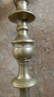 Pr Early Antique Brass / Bronze Candlesticks,  Look Make Offer Metalware photo 3