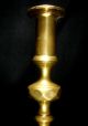 Antique English Brass Beehive & Diamond Push Up Candlestick Prince Style 19th C. Metalware photo 5