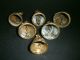 A Set Of Six Victorian Style Brass Crinoline Lady Table Bells Metalware photo 1