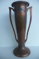 Antique Arts & Crafts Heintz Sterling Overlay On Bronze Handled Trophy Vase Metalware photo 1
