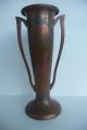 Antique Arts & Crafts Heintz Sterling Overlay On Bronze Handled Trophy Vase Metalware photo 5