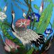 Large Antique Japanese Cloisonne Vase W/ Bird & Flower Decoration,  Meiji Period Vases photo 8