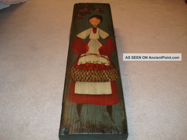 Peter Ompir Like Hand Painted Folk Wood Hanging By Maude Ciardi Toleware photo