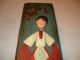 Peter Ompir Like Hand Painted Folk Wood Hanging By Maude Ciardi Toleware photo 1