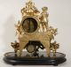 Over 100 Yrs Old Antique French Gilded Metal Figural Clock - Crossroads Clocks photo 5