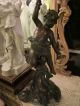 Pr Xl Antique French Rococo Figural Bronze Patti/cherubs Statues Metalware photo 1