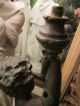 Pr Xl Antique French Rococo Figural Bronze Patti/cherubs Statues Metalware photo 4