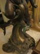 Pr Xl Antique French Rococo Figural Bronze Patti/cherubs Statues Metalware photo 6