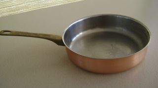 Copper Fry Sautee Pan From Sweden Hand Crafted 9 