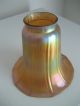 Antique Iridescent Favrile Glass Shade - Quezal/steuben? W/ Cast Iron Bird Lamp. Lamps photo 1