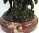 Antique 19thc Marble & Bronze Sculpture Clodion Dancing Nymphs With Tambourine Metalware photo 9