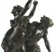 Antique 19thc Marble & Bronze Sculpture Clodion Dancing Nymphs With Tambourine Metalware photo 8