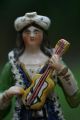 Mid 19th C Staffordshire: Sultan Figurine With Stringed Instrument C1840 Figurines photo 9