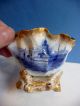 Antique Moore Brothers Ruffled Cups Bowls Twig Stand Delft English Porcelain Figurines photo 2