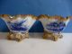 Antique Moore Brothers Ruffled Cups Bowls Twig Stand Delft English Porcelain Figurines photo 3