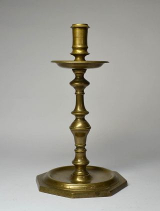 Tall 17th Century Bronze Candlestick photo