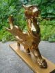 Ormalu 24kt Gold/bronze Winged Griffin/dragon/gargoyle Mascot/hood Ornament Metalware photo 10
