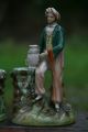 Interesting Pair Of Mid 19th C.  Staffordshire Male & Female Turbaned Figures Figurines photo 1