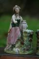 Interesting Pair Of Mid 19th C.  Staffordshire Male & Female Turbaned Figures Figurines photo 2