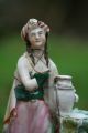 Interesting Pair Of Mid 19th C.  Staffordshire Male & Female Turbaned Figures Figurines photo 3