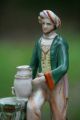 Interesting Pair Of Mid 19th C.  Staffordshire Male & Female Turbaned Figures Figurines photo 4