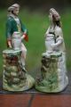 Interesting Pair Of Mid 19th C.  Staffordshire Male & Female Turbaned Figures Figurines photo 8